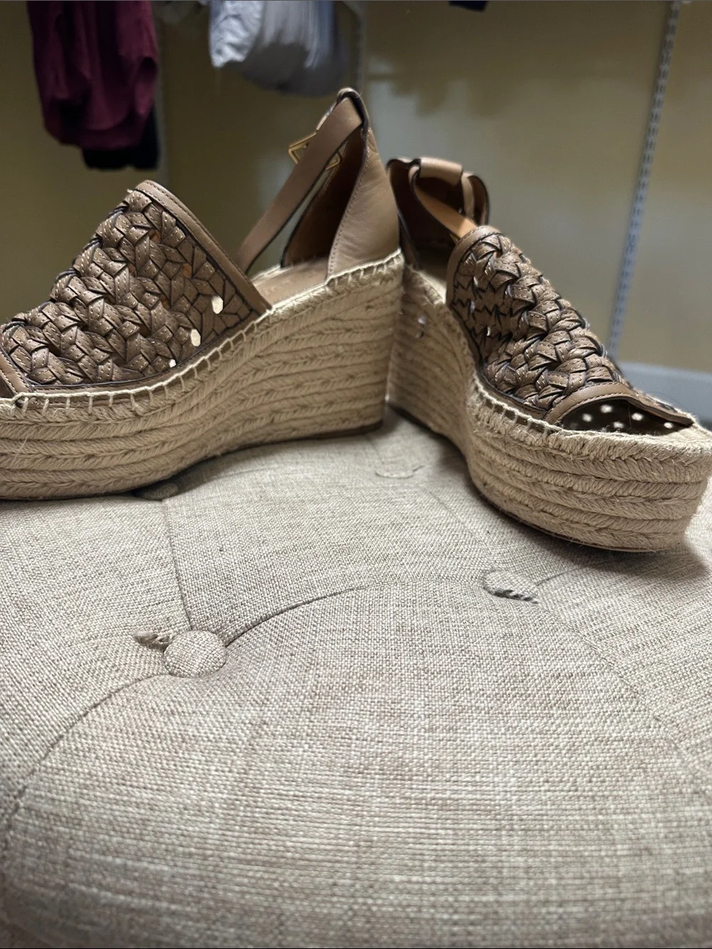 Tory Burch tan espadrilles